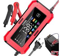 Caricabatteria da auto - 12 Volt intelligente caricabatterie per auto, spegnimento automatico, caricatore rapido per auto, barche, cura quotidiana, camion,