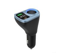 Caricabatteria da auto 3 in 1 con ingresso 1224 V, ricarica super veloce con display digitale, quattro porte USB, controllo intelligente della temperatura, protezioni di sicurezza e monitoraggio della