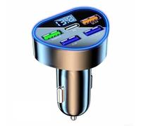 Caricabatteria da auto 66w a 5 porte Usb-c Pd con ricarica eccellente Qc 3.0 per A73/a53/a33/a23/a13 - 12V-24v Disp di tensione a LED (CARICA)