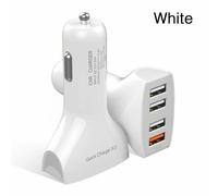 CARICABATTERIA DA AUTO ABS USB 4 PORTE 30W 3A QUICK CHARGE 3.0 RICARICA RAPIDA