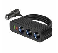Caricabatteria da auto Adattatore 3 Socket Splitter Con Caratteristiche 3 Way Car Power Outlet Adapter Aggiornamenti Per Più Dispositivi Famiglia Strada Power Solution