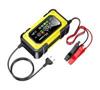 Caricabatteria da auto - Caricabatteria da veicolo 12 V 7 A - Gadget di ricarica con display LCD a colori per automobili, camion, moto, barca, marittima, esterno, garage