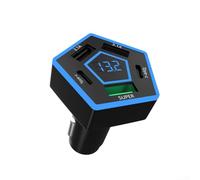 Caricabatteria da auto con cinque porte USB, supporto per ricarica rapida, adattatore P+, uscita 250 W, display di monitoraggio per lo stato di ricarica durante il viaggio