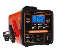 Caricabatteria da auto da 12 V/24 V, resistente, per auto da 0 a 20 A, con spegnimento automatico, riparazione, modalità invernale, caricabatterie intelligente per gocciolare e desolfatore,