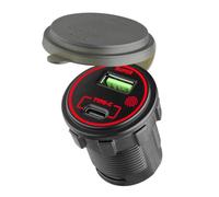 Caricabatteria da auto da 66 W USB C e presa USB a 2 porte per auto, barche e altro