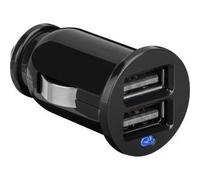 Caricabatteria da auto doppio USB Goobay 2.1A Nero NEW