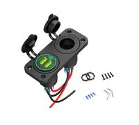 Caricabatteria da Auto Doppio USB QC 3.0 Presa Accendisigari C-Igarette Caricabatterie Rapido 12V con Interruttore di Contatto per Camion Moto da