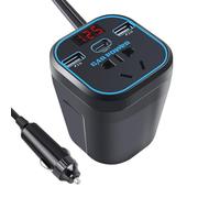 Caricabatteria da auto inverter, invertitore di alimentazione per auto 12 V 24 V DC a 220 V AC convertitore adattatore presa per auto, 3.1 A du al USB caricabatteria da auto, inverter di alimentazione