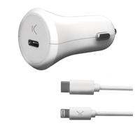 Caricabatteria da Auto Ksix per iPhone 18W Power Delivery + Cavo Lightning USB-C