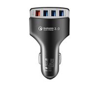Caricabatteria da auto multi porta, adattatore USB per auto a ricarica rapida, hub ad alta velocità a 4 porte, 8,9 x 4,3 x 2,5 cm, design compatto e robusto, compatibilità versatile per campeggio