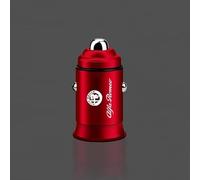 Caricabatteria da Auto per Alfa Romeo 147 155 156 159 Mito Giulia GT Giulietta Stelvio Brera 166 Dual USB Phone Fast Charger 3.1A Adattatore per accendisigari Inverter,Red