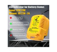 Caricabatteria da Auto per Batteria Agli Ioni di Litio per da 18 V Serie DCB200 DCB203 DCB205, Caricabatterie Rapido Portatile con Presa