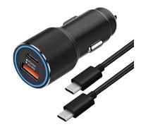 Caricabatteria da auto rapido per Samsung Galaxy S26 Ultra/S25 Plus/S24 FE/S23 S22 S21 S20,A57 5G A37 A27 A56 A36 A26 A55 A35 A26 A54 A24 A53 A3 A3 3 Z Fold 5 6 7 Accendisigari USB C 45 W e USB 18 W e