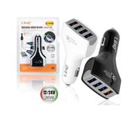 CARICABATTERIA DA AUTO RICARICA VELOCE 4 PORTE USB 5V 9V 12V 24V 7.2A 36W C-9V36