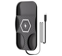 Caricabatteria da auto senza fili, base di ricarica senza cavo, antiscivolo, supporto per telefono portatile, ricarica rapida, base stabile, compatibile camion, moto, berline, cruscotto, ufficio, casa