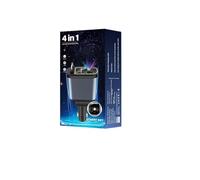 Caricabatteria Da Auto Starry Sky Top Da 120 W Cellulare Ricarica Superveloce Cavo Retrattile Un Trascinamento Quattro Porte USB Accendisigari(A Model,120W)