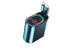 Caricabatteria Da Auto Starry Sky Top Da 120 W Cellulare Ricarica Superveloce Cavo Retrattile Un Trascinamento Quattro Porte USB Accendisigari(C Model,240W)