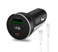 Caricabatteria da auto Supervooc con cavo da 1,5 m per OPPO Find X 9 8 Reno 14 13 OnePlus Open 15 13 12 Nord 2T CE, adattatore da auto con 2 porte da 12 V per accendisigari per Realme 15 14 13