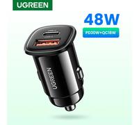 Caricabatteria da auto UGREEN 30W PD Quick Charge QC4.0 3.0 SCP tipo C caricabatteria da auto USB veloce per iPhone 14 13 12 caricabatterie per cellulare Xiaomi