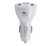 Caricabatteria da auto USB, 4 porte con capacità di ricarica rapida PD per una guida sicura (bianco)