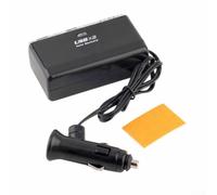 Caricabatteria da auto USB a doppia porta e presa di alimentazione per una guida sicura e ricarica del dispositivo