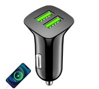 Caricabatteria Da Auto USB - Adattatore Di Rapida A Doppia Porta Per L'Alimentazione Del Veicolo | Pobite Del Cruscotto Compatto Universale per La Ricarica Del Tablet Del Telefono, Fornitura Di