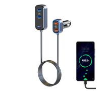 Caricabatteria da auto USB-C - 75 W universale multipresa | Adattatore USB con spina e caricatore - per cellulare portatile SUV berlina viaggio ufficio appartamento viaggio d'affari