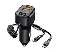 Caricabatteria da auto USB C a 3 porte con PD3 0 e per ricarica rapida QC 3 0, display digitale a LED per lo stato di ricarica, adatto per uso multi dispositivo in auto