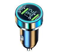 Caricabatteria da auto USB C Adattatore per auto, 2 in 1 Carica super veloce in auto con display di tensione, Adattatore per caricabatterie per auto, Caricatore per auto a due porte, Caricatore per