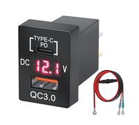 Caricabatteria Da Auto USB C - Adattatore Per Caricabatteria Da Auto | Adattatore Per Caricabatteria Da Auto A Ricarica Rapida A 2 Porte | Adattatore USB DC 12-24 V Per Auto | Caricabatteria Da Auto