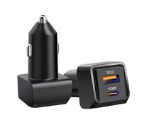 Caricabatteria Da Auto USB C | Adattatore USB C Per Auto 2 Porte - Adattatore per Dispositivi Intelligenti,Compatibile con Telefono Macchina Fotografica Tablet Camion Camping-Car SUV