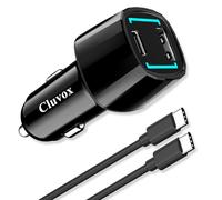 Caricabatteria da auto USB C da 63 W, 45 W, tipo C, ricarica super veloce, compatibile con Samsung Galaxy S24 Plus/Ultra/S23/S22/W24/Z Flip5/Z Fold5, iPhone 15 Pro Max, Pixel 8 adattatore da auto e