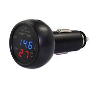 Caricabatteria da auto USB - Caricabatteria da auto con contatore di tensione da auto con porte USB, 5 V/3,5 A, 9 V/2,5 A, 12 V/2 A, schermo a LED, protezione di sicurezza integrata, ricarica rapida,