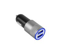Caricabatteria da auto USB con doppia porta QC3.0, 36 W/6 A. Mini caricatore rapido in metallo, compatibile con iPhone 12/13/11/pro/XR/X/XS e Galaxy S10/S9/S8, Note 9/Air.