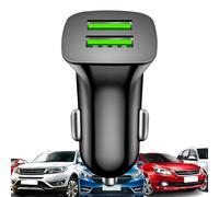 Caricabatteria da auto USB con due connessioni adattatore di ricarica veloce, compatti | Design iniziale intelligente per un dispositivo di ricarica veloce, luce e portatile con ampia