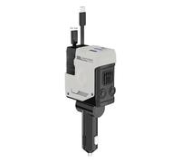 Caricabatteria da auto USB veloce | Caricabatteria da auto retrattile da 120 W | Adattatore automatico di ricarica rapida con fusibile incorporato | caricatore compatto per telefono cellulare per