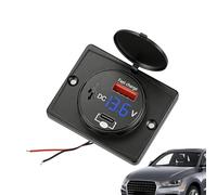 Caricabatteria da auto veloce, adattatore di tensione digitale, caricabatterie da da 3,15x2,36 pollici con funzione di ricarica rapida, caricabatterie da compatti, accessorio elettronico con