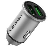 Caricabatteria da auto Vention FFAH0 2xUSB 30W Grigio