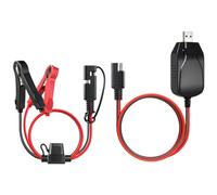 Caricabatteria Da Moto 12V Intelligente Portatile con USB | Mantenitore Della Batteria Per L'Esterno, Auto, Marina, Barca, Automobile, Rimorchio, Camping-Car, MTB E Trattore