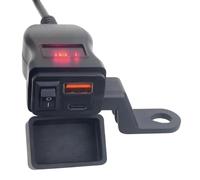 Caricabatteria da moto impermeabile caricatore USB moto - Caricatore rapido USB per telefono per moto - Accessori moto multiuso per il traffico urbano e le avventure all'aria aperta