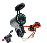 Caricabatteria da Moto - Porta Doppia USB con Ricarica Rapida QC3.0 PD, Presa 12 V per navigatore tablet di alimentazione, accessorio modificato elettronico | GPS Telefono da Viaggio Scooter ATV