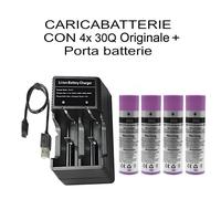CaricaBatteria Digitale+ 4x Batterie Samsung 30Q 3000mah