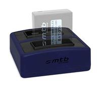 Caricabatteria doppio Compact (USB) per Panasonic DMW-BLE9(E), BLG10(E) - DMC-GF6, GX7, GX80,TZ91, TZ101 ... - Leica BP-DC15 - Cavo USB micro incluso (2 batterie simultaneamente caricabili)