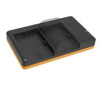Caricabatteria doppio (Corrente, USB) per Canon LP-E6(N) / EOS 5D Mark II, III, IV / 5D(S) R, 6D, 7D II, 60D(a), 70D, 80D… v. lista - Alimentatore 2A incluso - 2 batterie simultaneamente caricabili