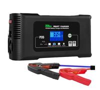Caricabatteria e mantenitore di carica intelligente per auto P35 12V/24V 35A, 9 fasi di ricarica per batterie al litio, AGM, piombo-acido, LiFePO4, con funzione di riparazione batteria, display LCD