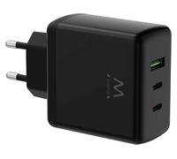 CARICABATTERIA EWENT EW1331 Rapido GaN Fast a 3 porte (2 USB-C PD e 1 USB-A QC) da 65W Compatto