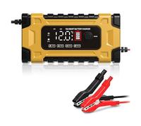 Caricabatteria For Auto Completamente Automatico 12V 10A / 24V 5A Display LCD Al Piombo GEL Intelligente For Veloce Strumento For Ricarica Di Precisione(Yellow)