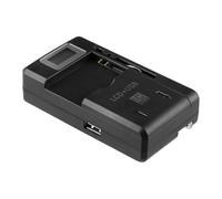 Caricabatteria Fotocamera Digitale - Intelligente Display LCD | Caricabatterie Cellulare USB | Compatto Veloce Sicuro Portatile Accessorio Elettronico Pratico Viaggio Casa