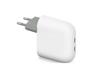 CARICABATTERIA GOOGLE Flex Dual Port USB-C da 67W, Bianco
