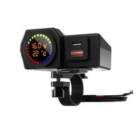 Caricabatteria impermeabile per moto con schermo a colori e interruttore di alim